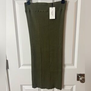 NWT Calvin Klein Ribbed Sweater Midi Pencil Skirt